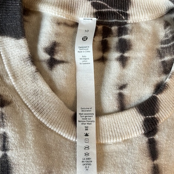 LULULEMON Tie Dye Knit (Size 10) - Picture 4 of 5